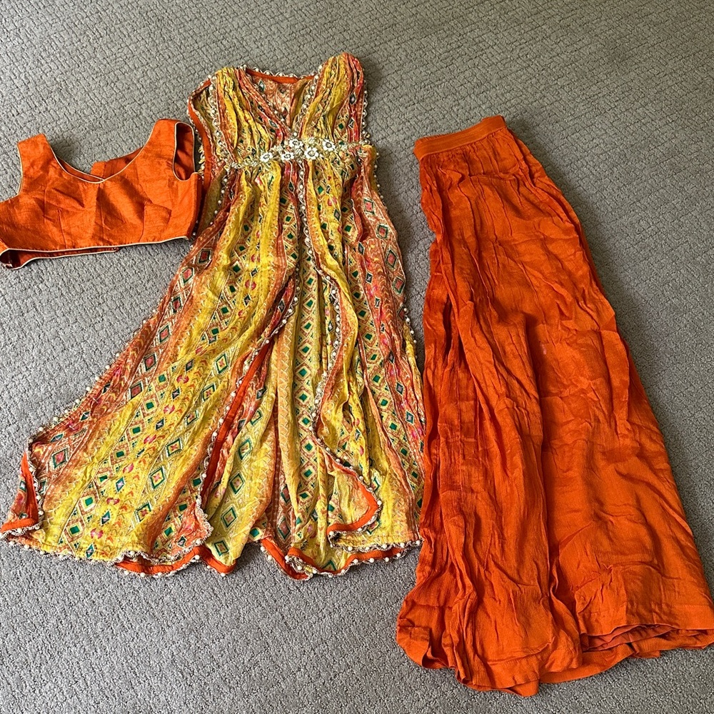 Golden Threads Orange and Yellow Attire